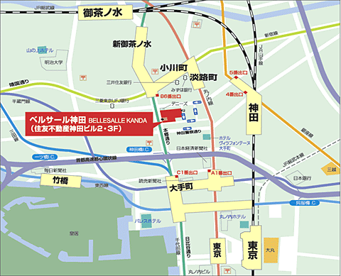 周辺地図｜ベルサール神田